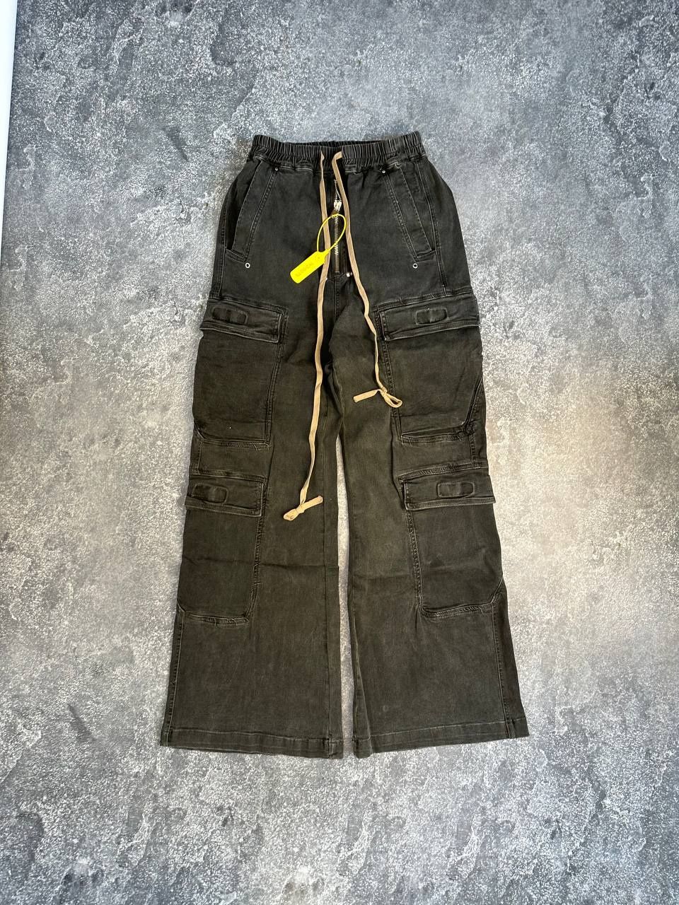 Rick Owens cargo jeans bella джинси карго серые джинсы черные М Л M L