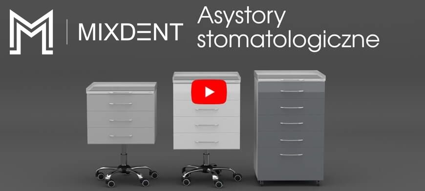 Asystor stomatologiczny MIXDENT 3 szufladowy Biały. Dostawa GRATIS!