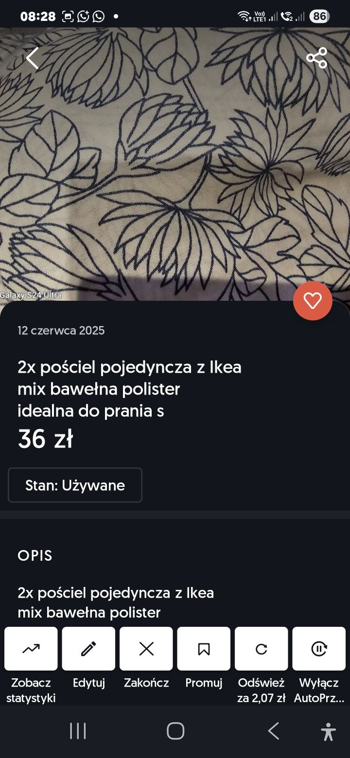 pościel Ikea 08.07 2 komplety