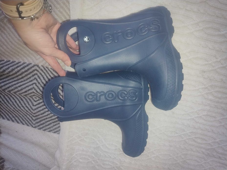 Kalosze / Gumowce dziecięce Crocs, Granatowe, Rozmiar J3