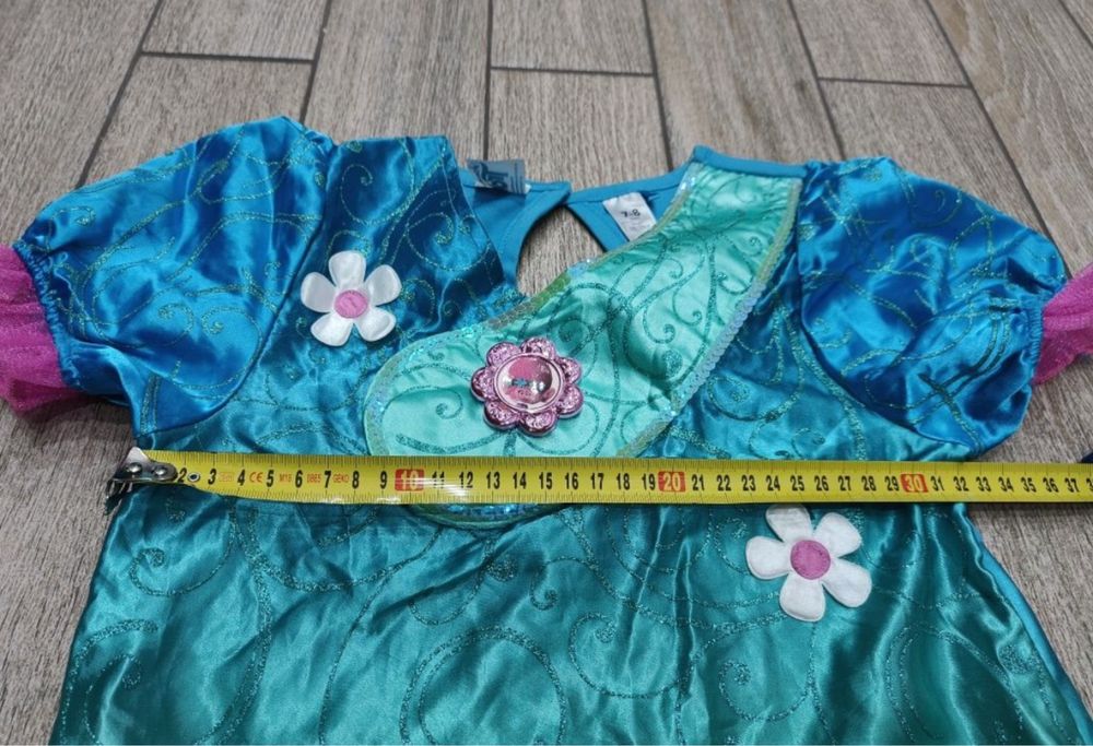 Sukienka strój Poppy, Trolle Disney roz. 122-128 cm