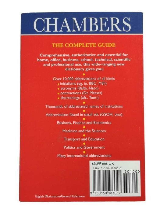 Chambers Dictionary Of Abbreviations