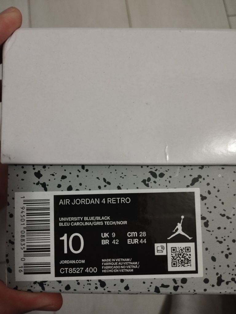 Jordan 4 UNC nowe