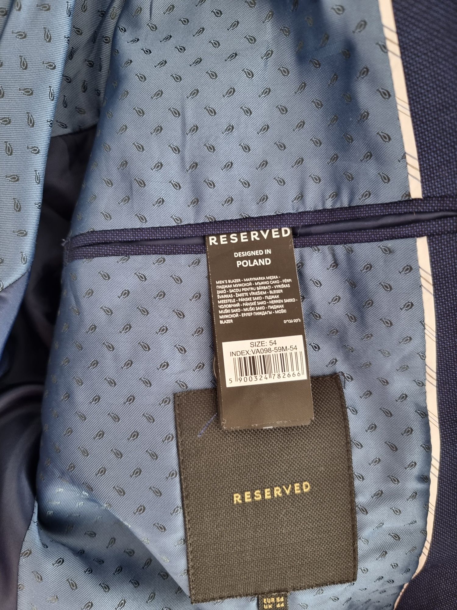 Marynarka granatowa męska rozmiar 54 Reserved