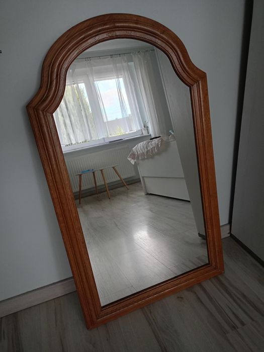 Lustro Vintage drewniane