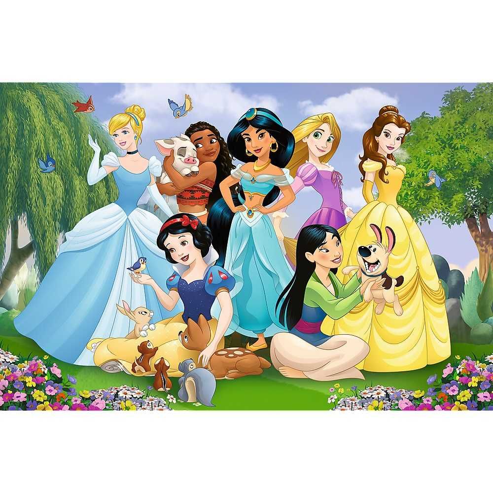 Trefl Puzzle Super Shape XXL 104 el. Disney Księżniczki w ogrodzie