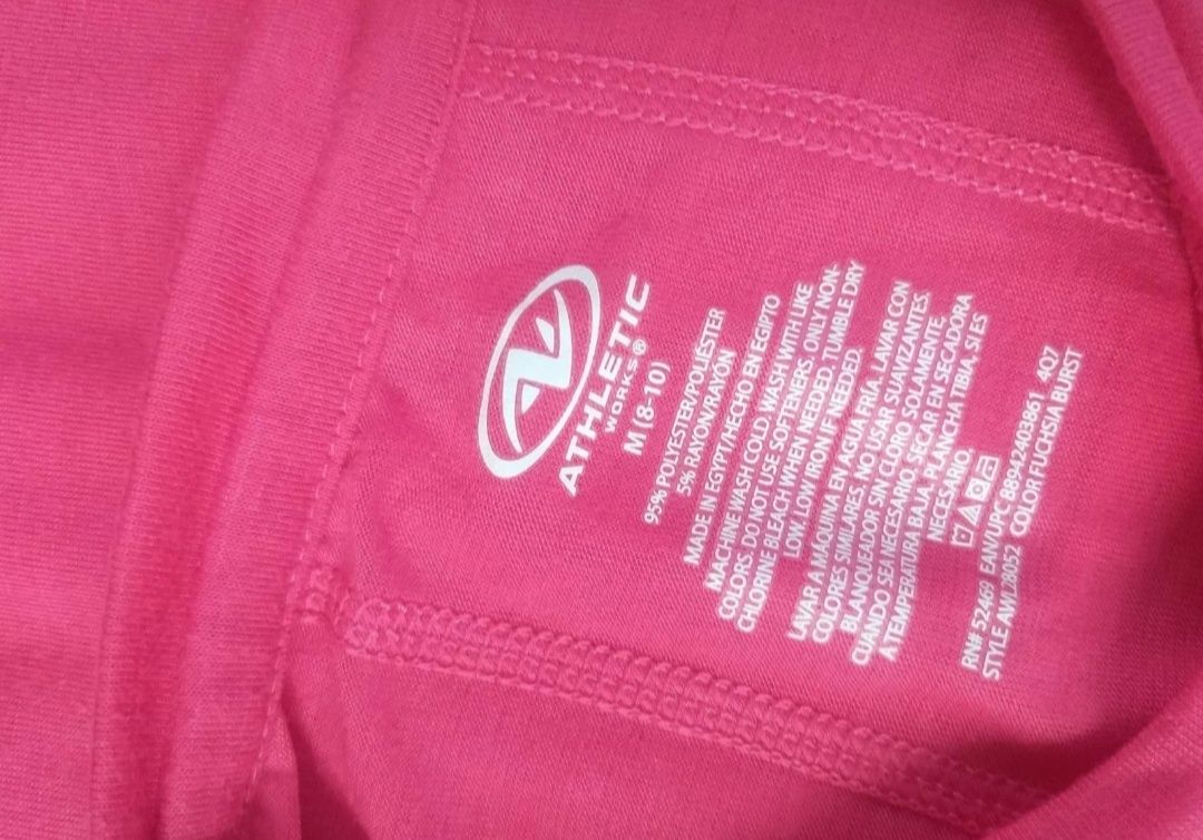 Różowa bluzka na ramiączkach sportowa damski top rozmiar 38 40