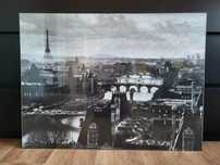 Plakat Mosty Paryża czarno-biały 80x60
