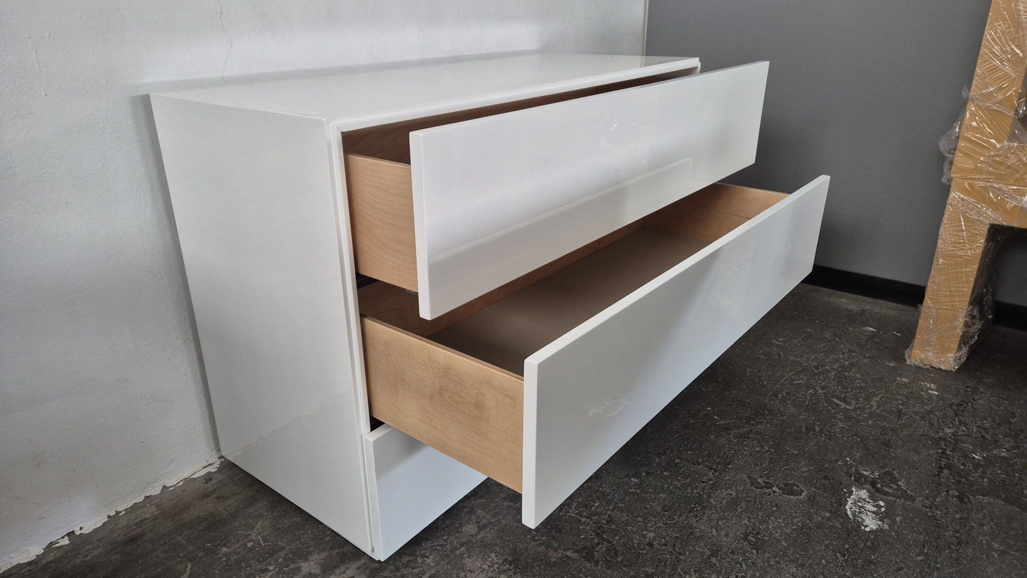 Cómoda 3 Gavetas Lacada Branco Alto Brilho