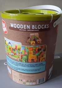 Klocki drewniane Wooden blocks, 130elementów