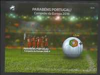 Bloco EUROPEU 2016 campeonato europa futebol parabens Portugal campea