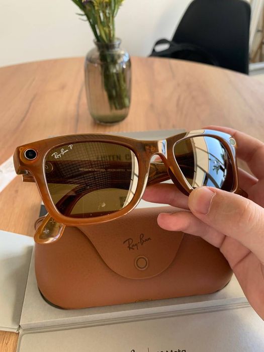 Смарт-окуляри Ray-Ban Meta Wayfarer SHINY CARAMEL POLAR BROWN