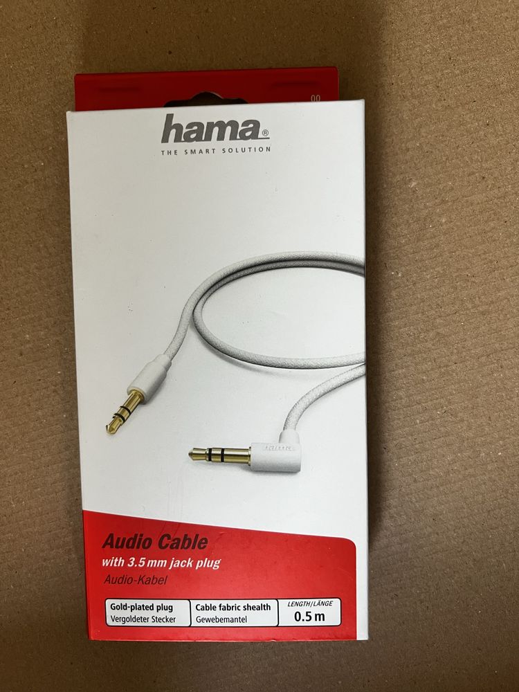 Kabel hama jack 3.5mm plug audio NOWY 0.5m