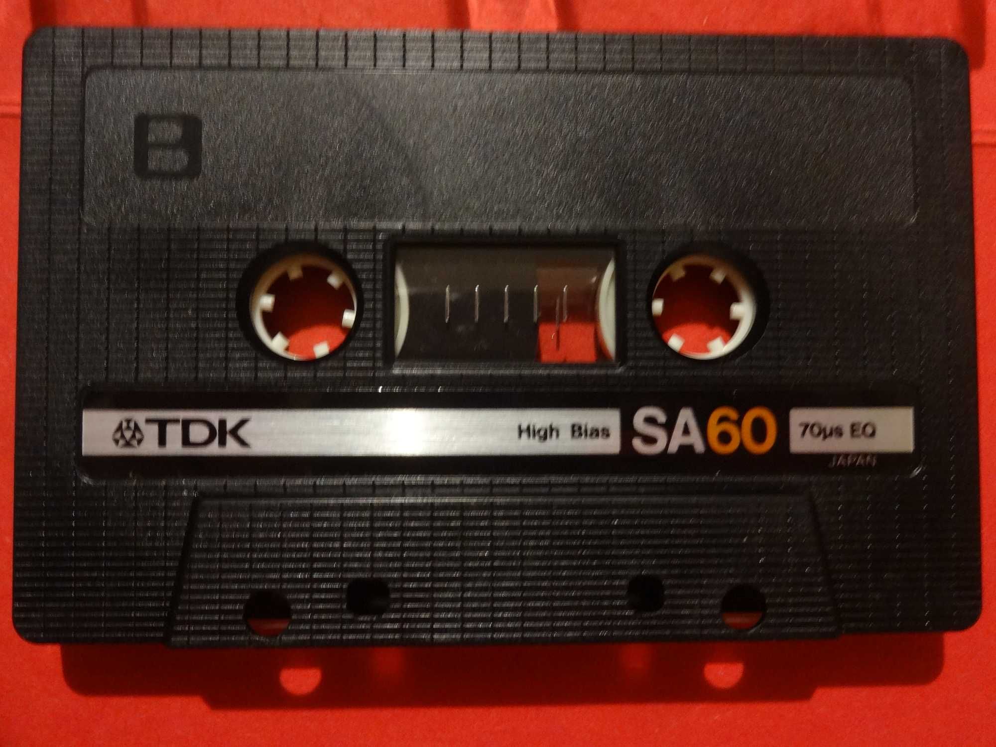 TDK SA 60 -kaseta chrom. z lat '84-85, made in Japan, komplet naklejek