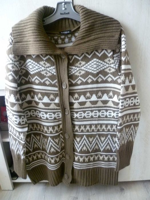 Kardigan sweter zapinany 42-44 L XL Gina Benotti wzory