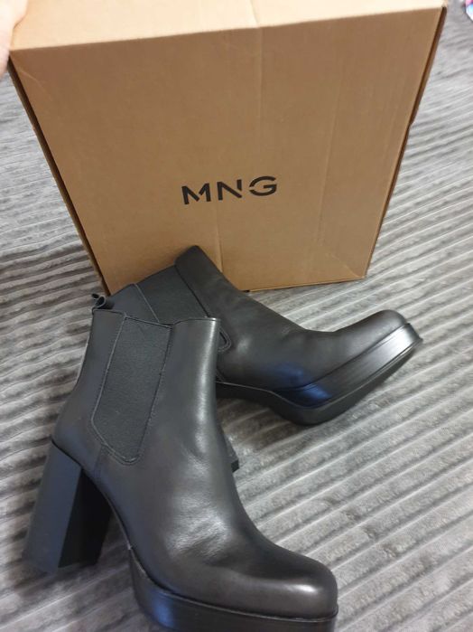 Шкіряні чоботи сапоги, ботінки zara, mango