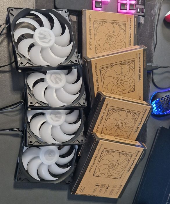 4x wentylatory Stratus 120mm PWM ARGB