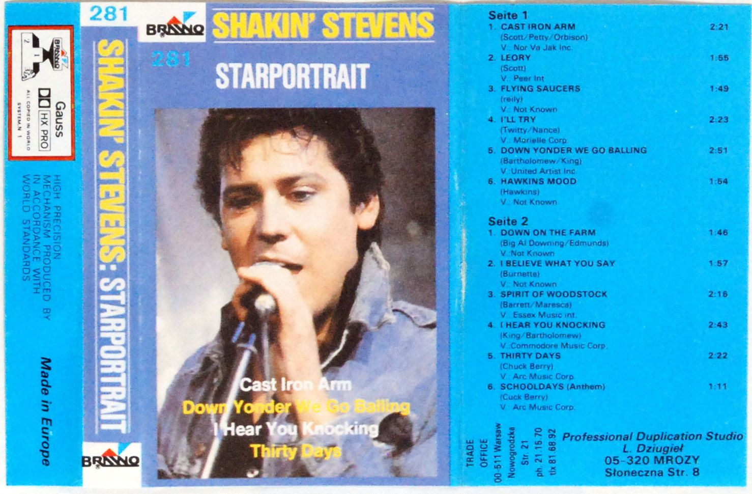 Shakin' Stevens - Starportrait (kaseta) BDB