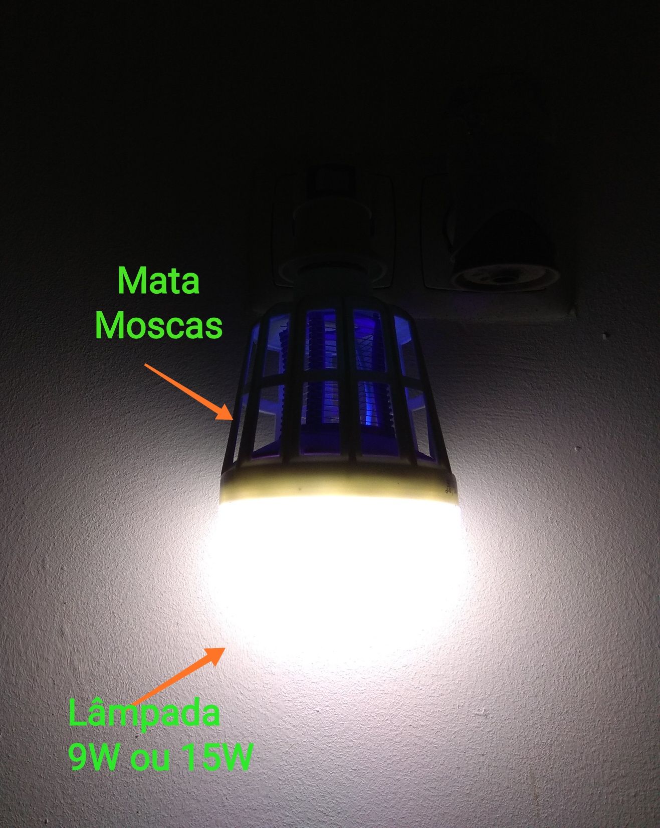 Lâmpadas Led com Mata Moscas 15W 9W Lâmpada