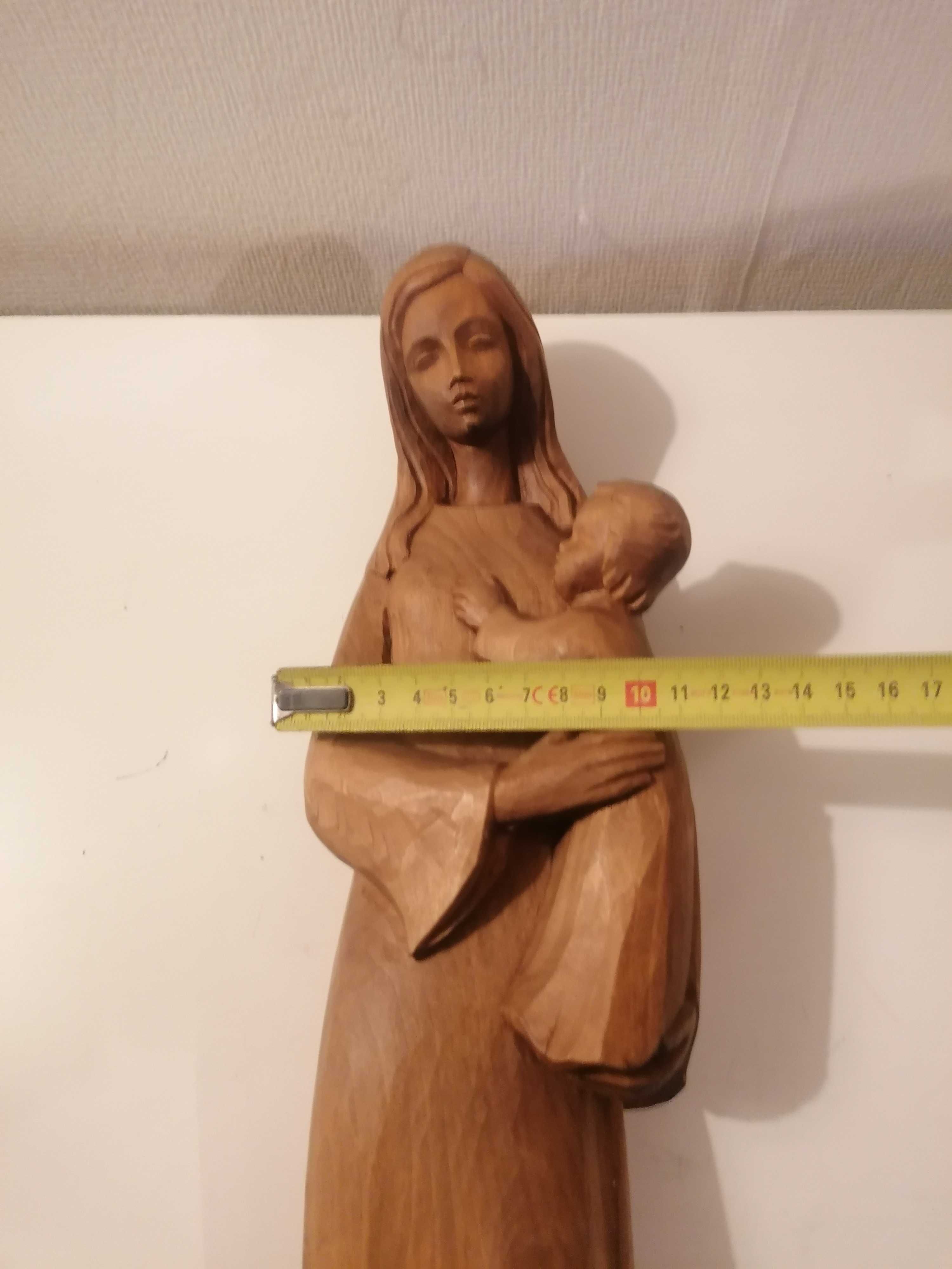 Stara ręcznie wykonana drewniana figurka MB