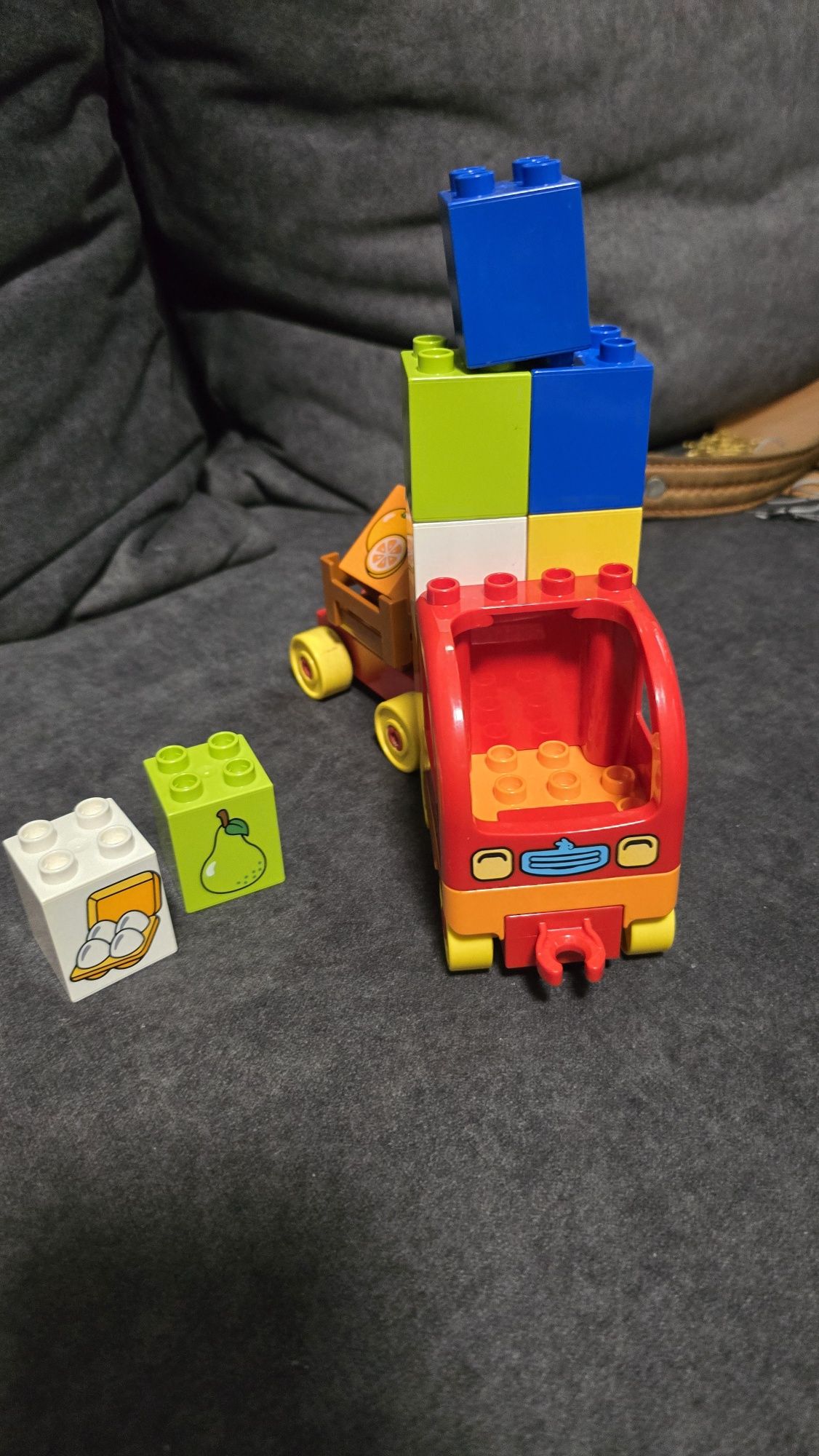 Lego Duplo pojazdy tir pojazdy budowlany traktor