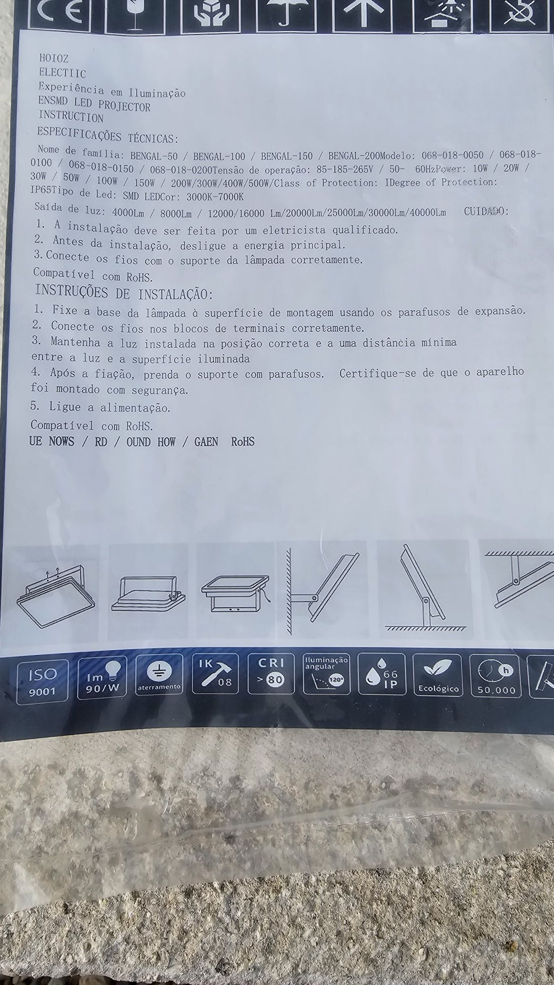 Vendo projetor 50w exterior