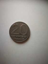 Moneta 20 złotych z 1989 roku.
