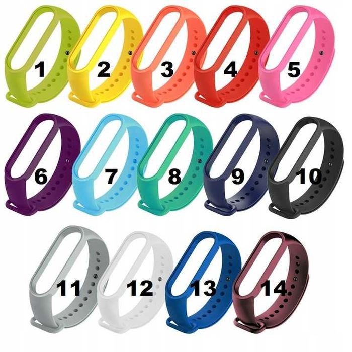 Zestaw 14 Opasek Do Xiaomi Mi Band 6 Pasek do MIBAND Różne Kolory