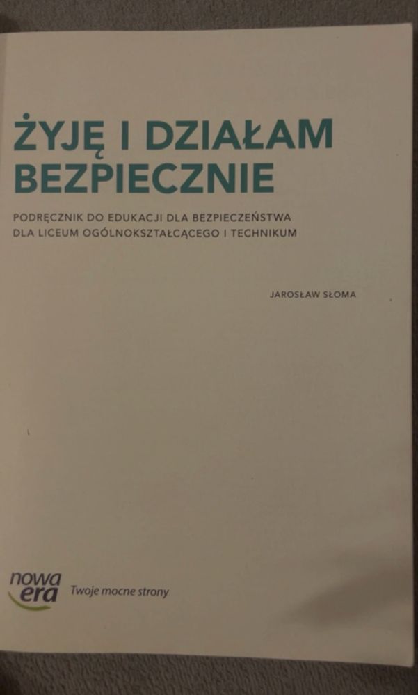 podręcznik Żyję i działam bezpiecznie EDB 1 liceum