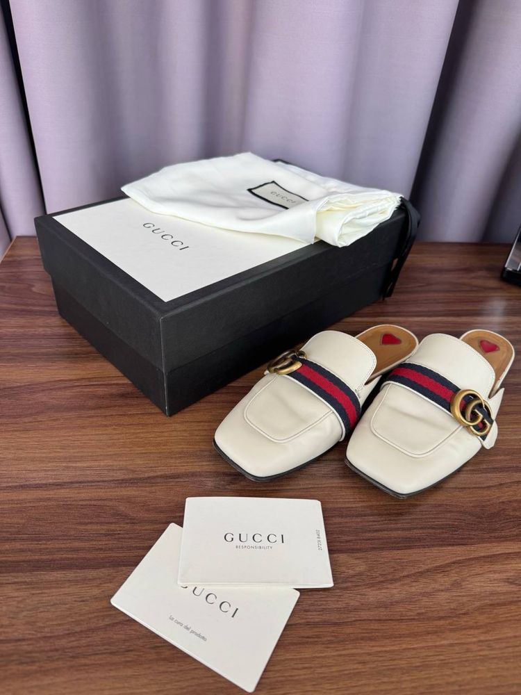 Мюлі Gucci білі оригінал 37 р