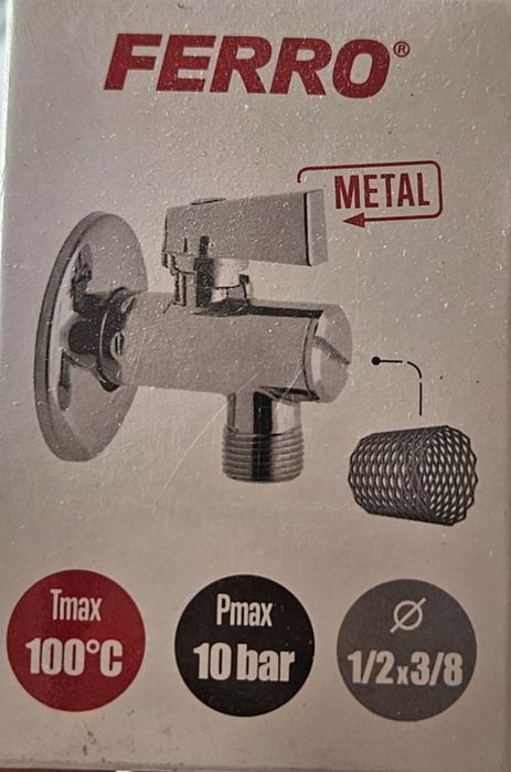 Zawór kątowy 1/2 x 3/8