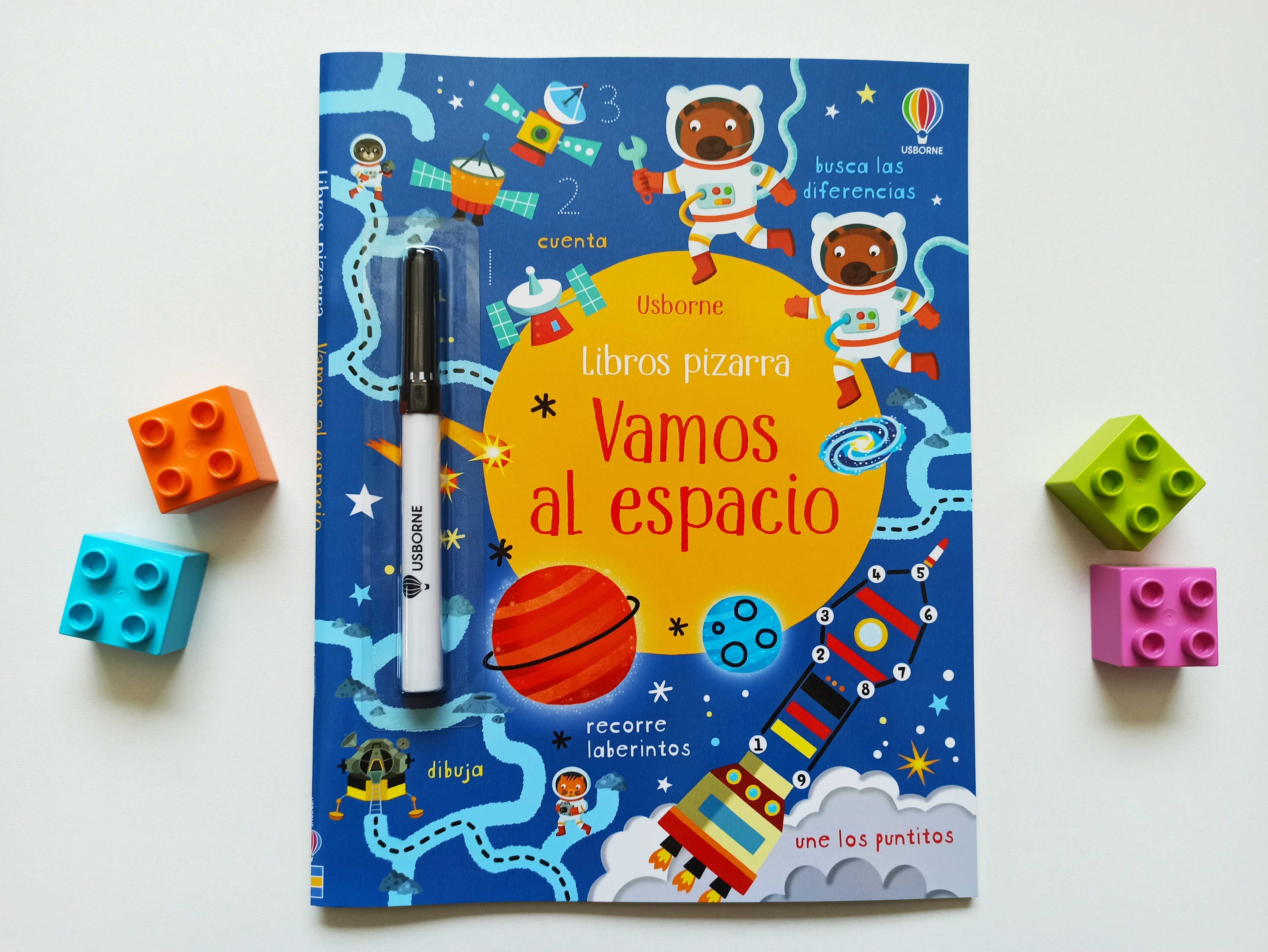 hiszpańska książka Usborne z pisakiem, kosmos
