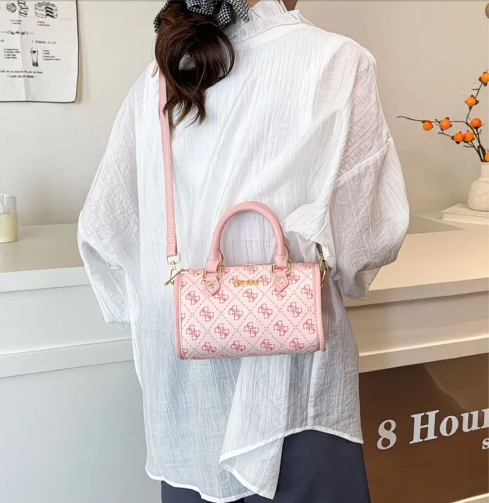 БЕЗ ПЕРЕДОПЛАТИ! Жіноча сумка Guess Monogram Pink