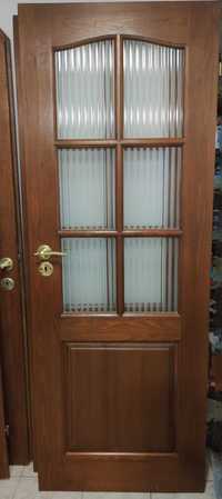 3 sztuki drzwi drewniane pokojowe wewnętrzne prawe 70