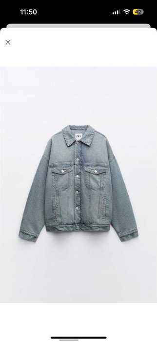 Стьобана куртка Zara з відкладним коміром