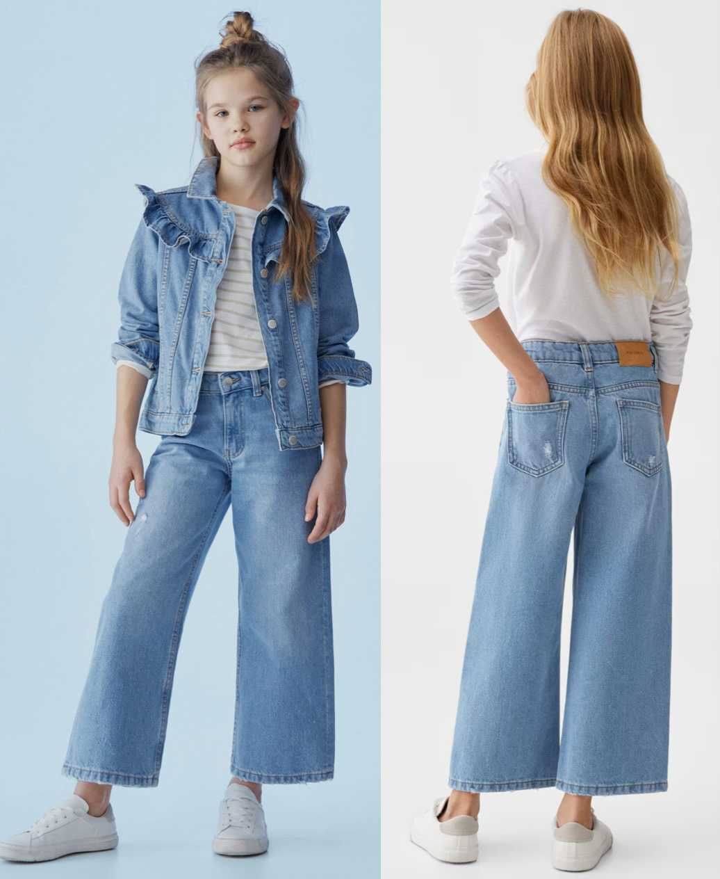 Mango nowe spodnie jeansy culotte kuloty 13 14 lat 164