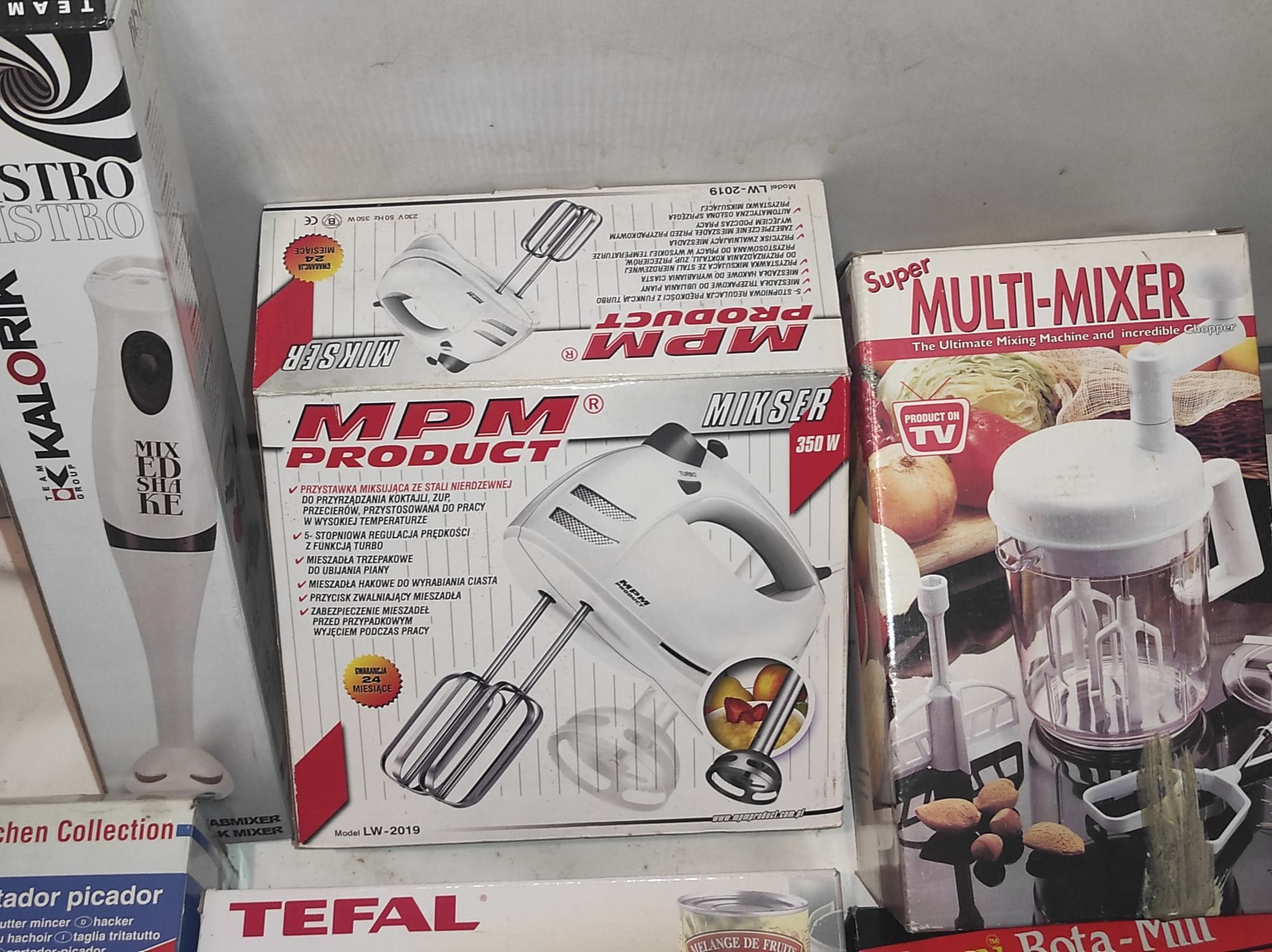 Zestaw TEFAL,MPM Miksery,Blendery i inne...10 sztuk - NOWE !