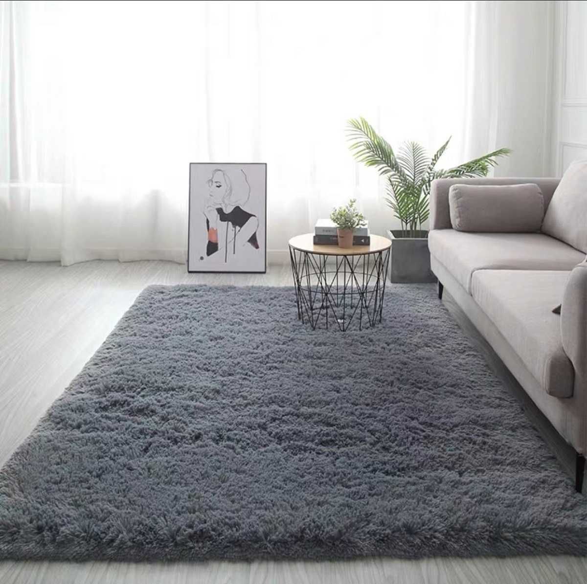 NOWY Pluszowy Dywan Shaggy Puszysty Mięki 160x220 Futrzany
