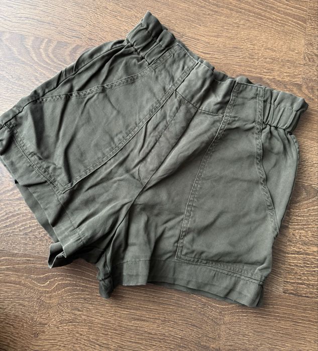 H&M 38 M spodenki krótkie szorty zielone butelkowa zieleń luźne