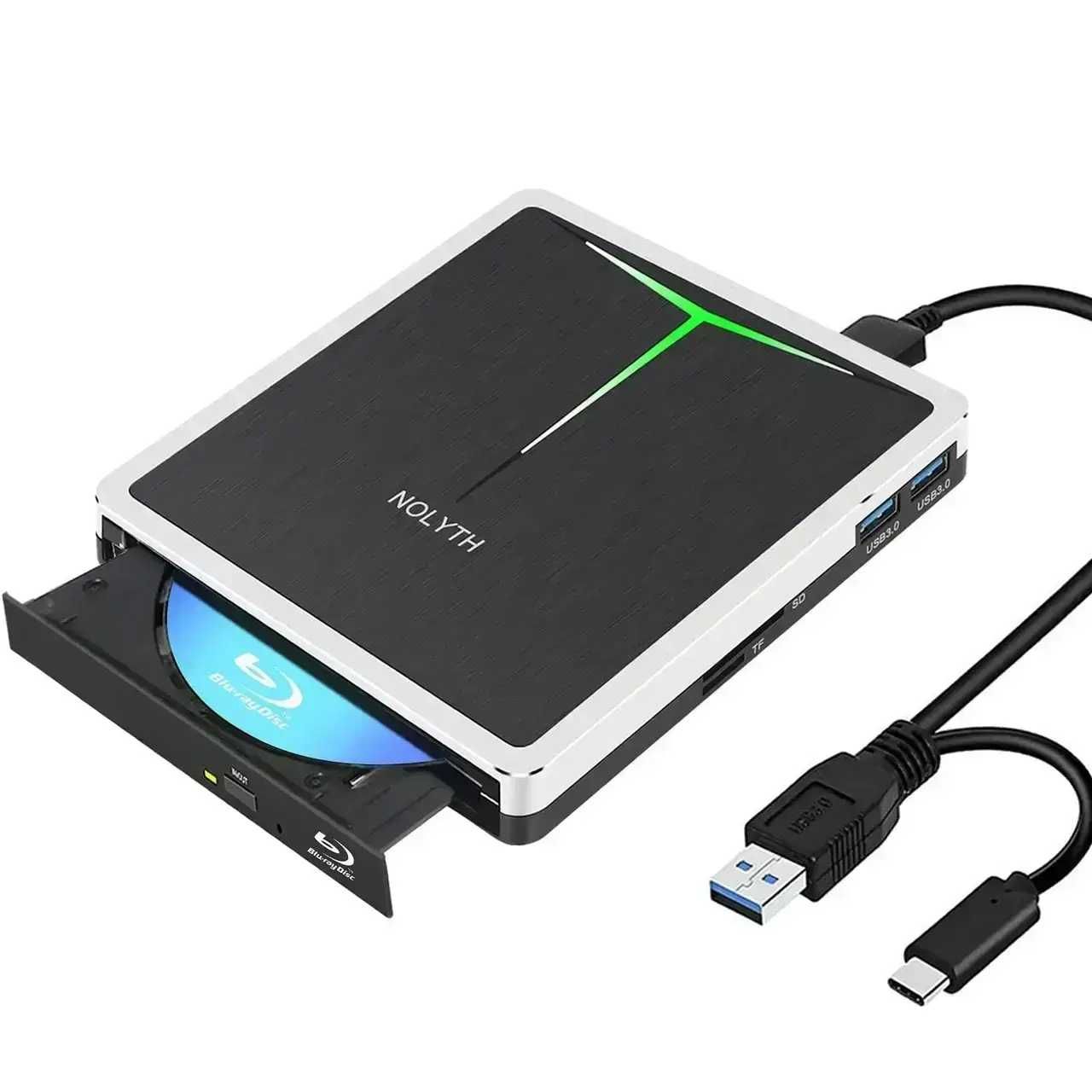 NOLYTH Зовнішній CD DVD-плеєр Blu Ray USB 3.0 USB-C*