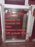 Okno Aluminiowe Kolor szary 118x160 gr.75mm -30%