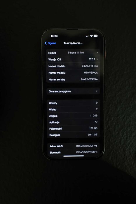 Iphone 14 Pro 128 GB (stan bardzo dobry) + gratisy