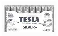 Bateria Alkaliczna TESLA SILVER+ LR03 F24 1.5V 24 SZTUKI