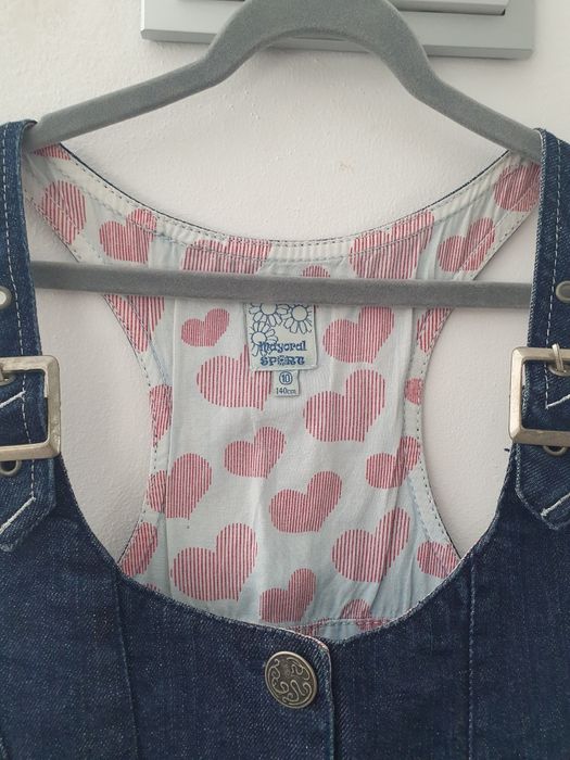 Mayoral sukienka jeansowa na szelkach rozm 140 Made in India