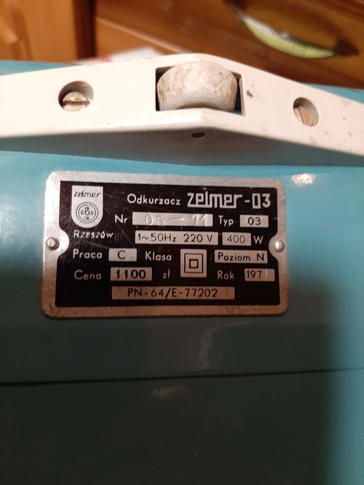 Odkurzacz zelmer typ 03 zadbany sprawny moc 400 watt prl