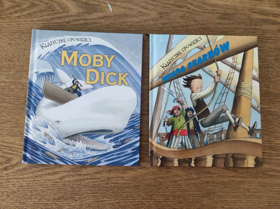 Moby Dick i wyspa skarbów dwie książki dla dzieci