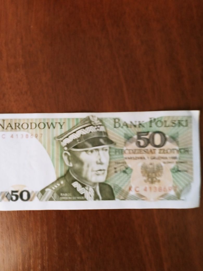 Banknoty stare prl 1984 50zl nowe