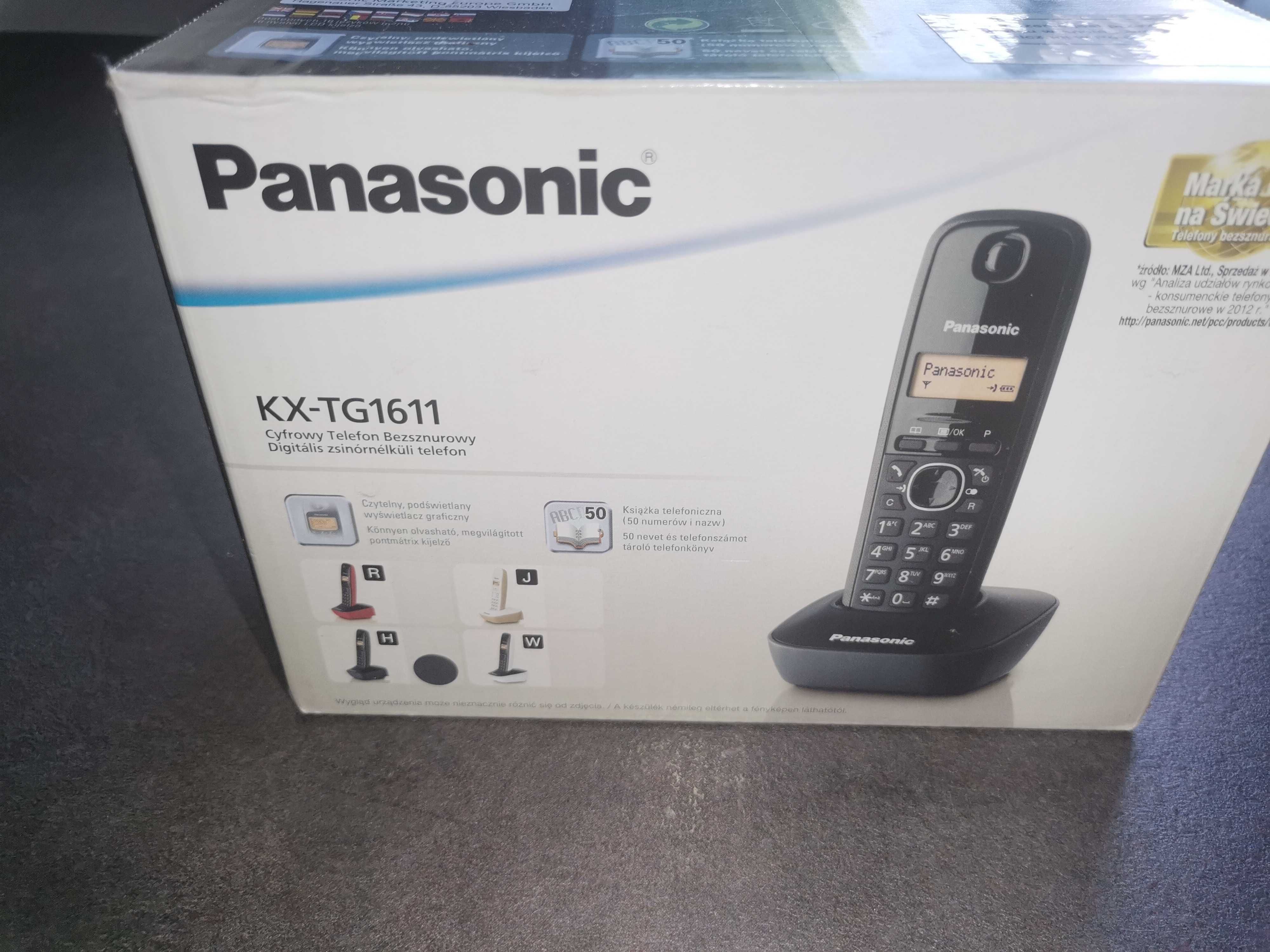 Cyfrowy stacjonarny telefon bezsznurowy Panasonic KX-TG1611