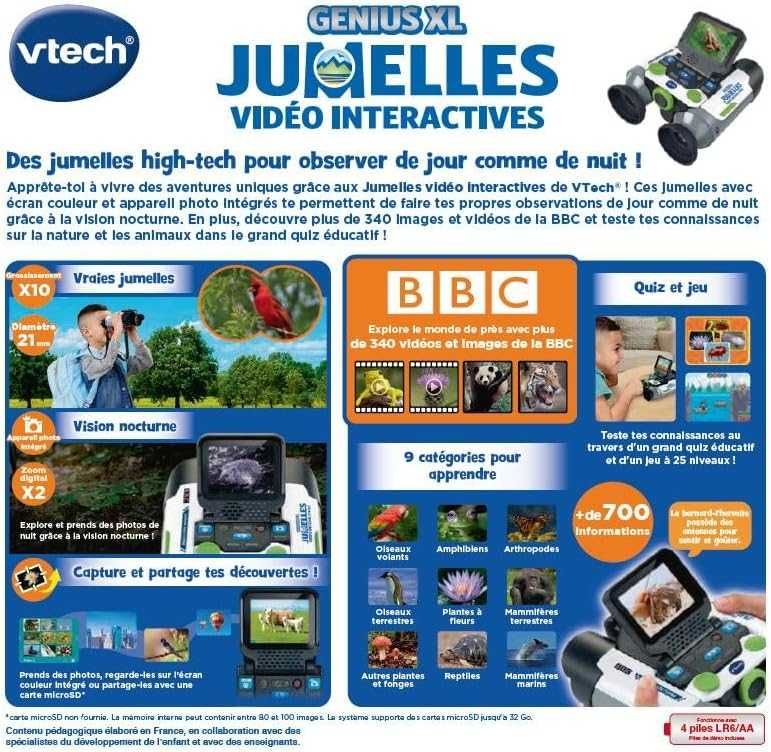 VTech Genius XL Interaktywna Lornetka Wersja Francuska