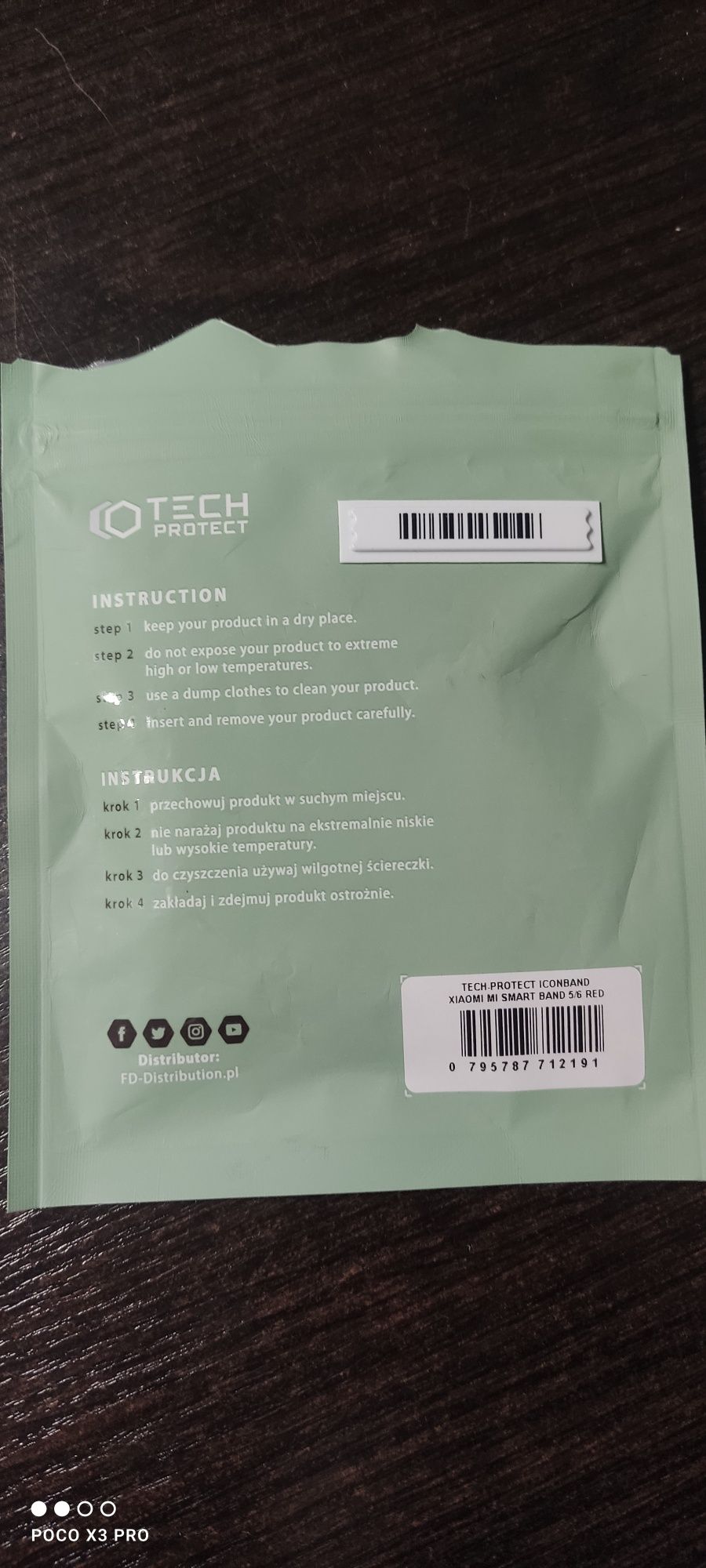 Opaska do Xiaomi Mi Smart Band 5/6 czerwony RED NOWA